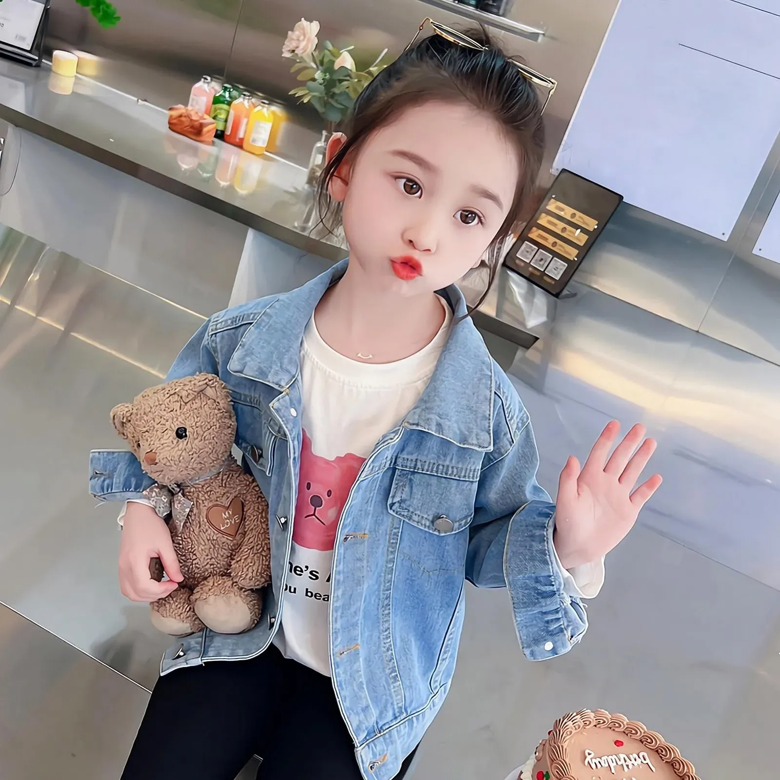 Джинсова куртка L SERVER Дитяча Вишита Перехідна, фото №6