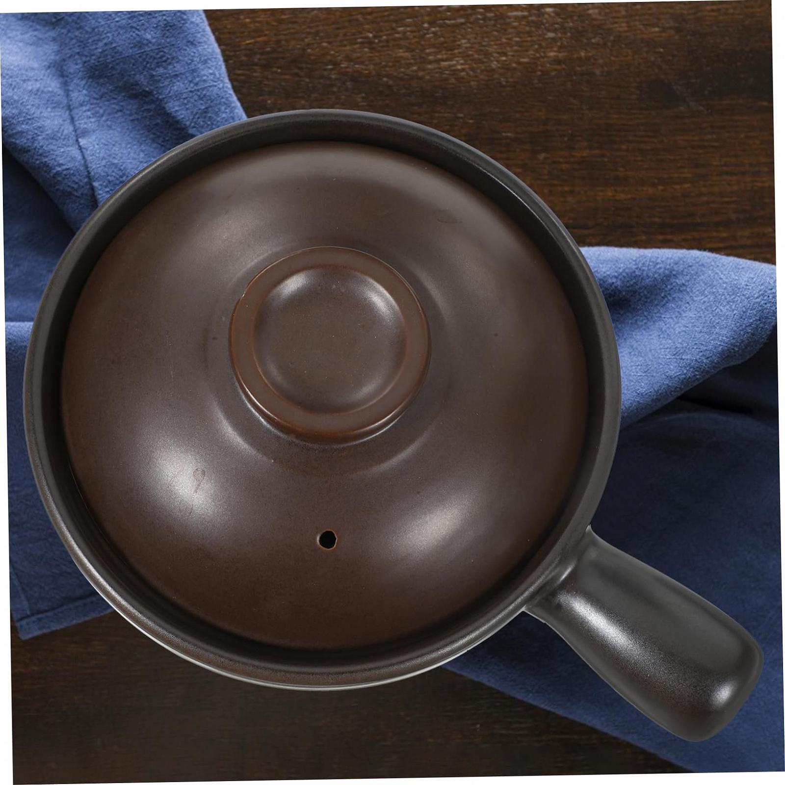 Кастрюля керамическая SOIMISS Porcelain Casserole для супа и риса с крышкой, фото №4