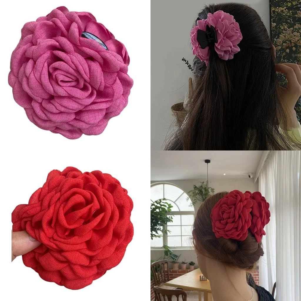 Заколка для волос Yjcnelcr с розами для женщин, шпилька для волос, украшение для волос для девочек, фото №3