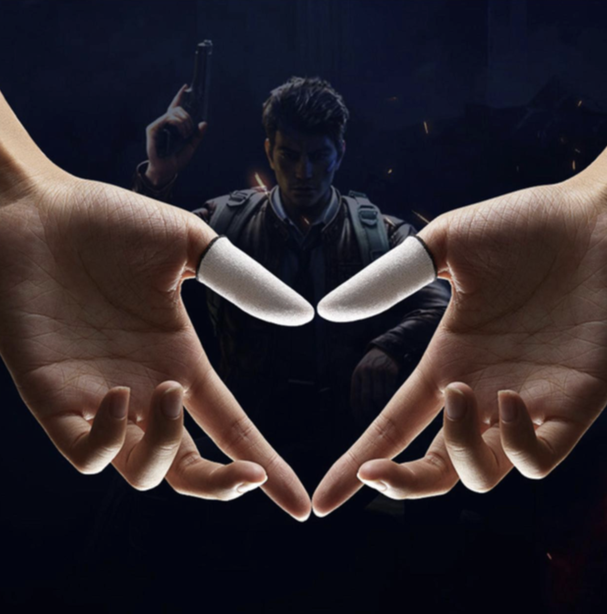 Кіберспортивні сенсорні напальчники для мобільних ігор 2 шт Сірий, фото №3