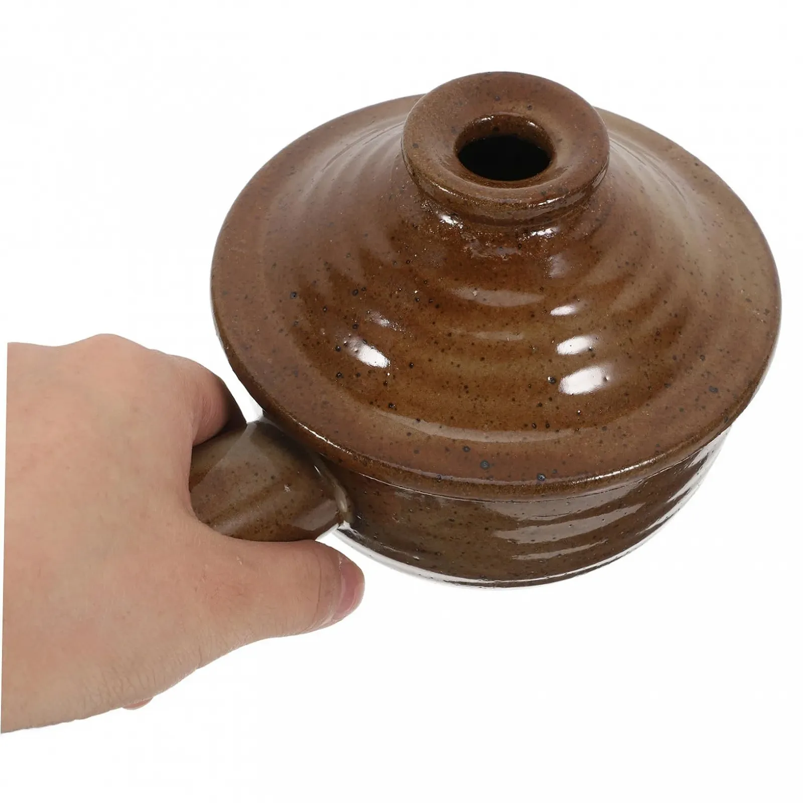 Кастрюля с крышкой TOYANDONA набор 2 шт. керамическая для микроволновки, фото №4