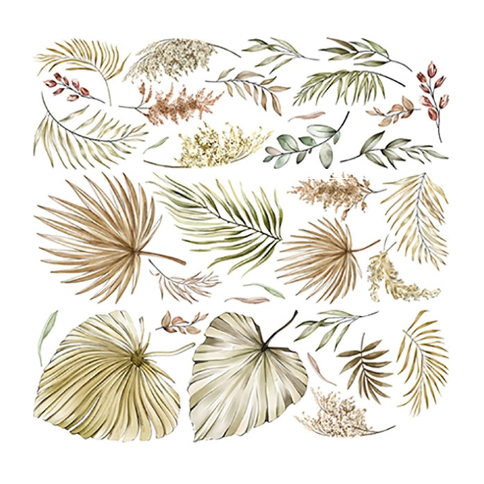 Настінна наклейка Boho Style Plants Самоклеюча 90x30 см 3 шт., фото №1