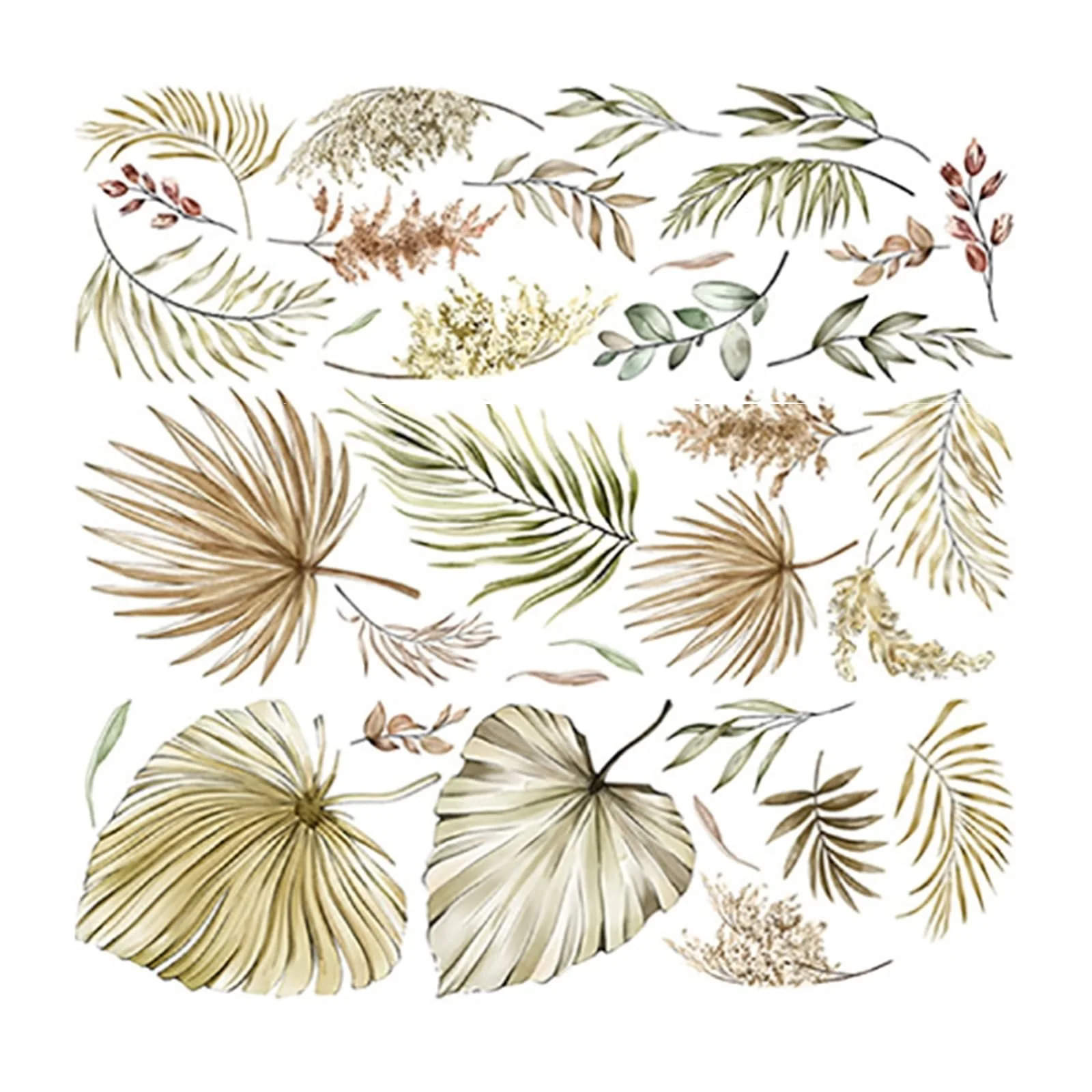 Настенная наклейка Boho Style Plants Самоклеящаяся 90x30 см 3 шт., фото №1