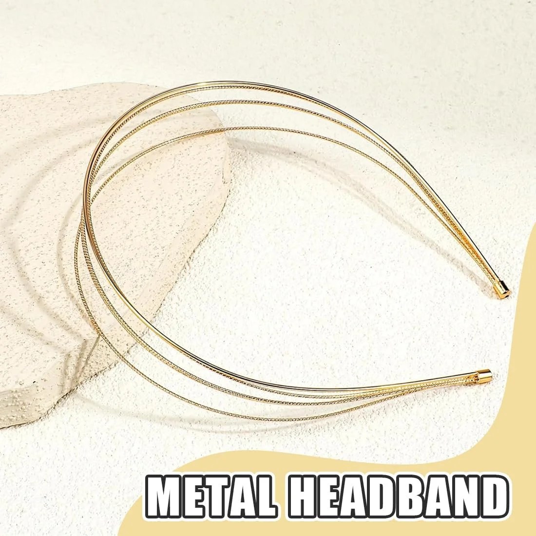 Багатошарові металеві обручі для волосся, фото №4