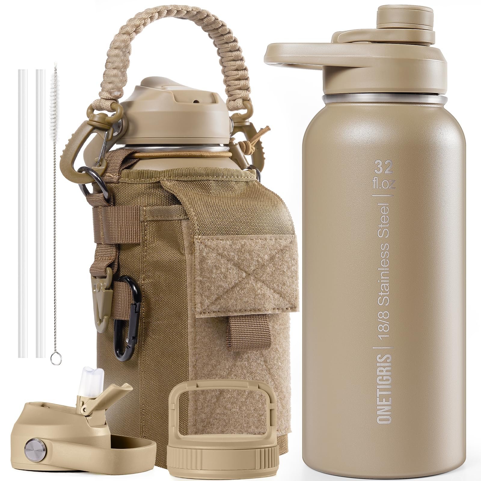 Термопляшка OneTigris 0.9 л (32 oz) Нержавіюча сталь 18/8 Coyote Brown, фото №1 Термопляшка OneTigris 0.9 л (32 oz) Нержавіюча сталь 18/8 Coyote Brown, фото №1