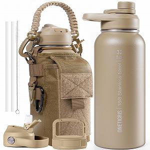 Термопляшка OneTigris 0.9 л (32 oz) Нержавіюча сталь 18/8 Coyote Brown - Фото 1