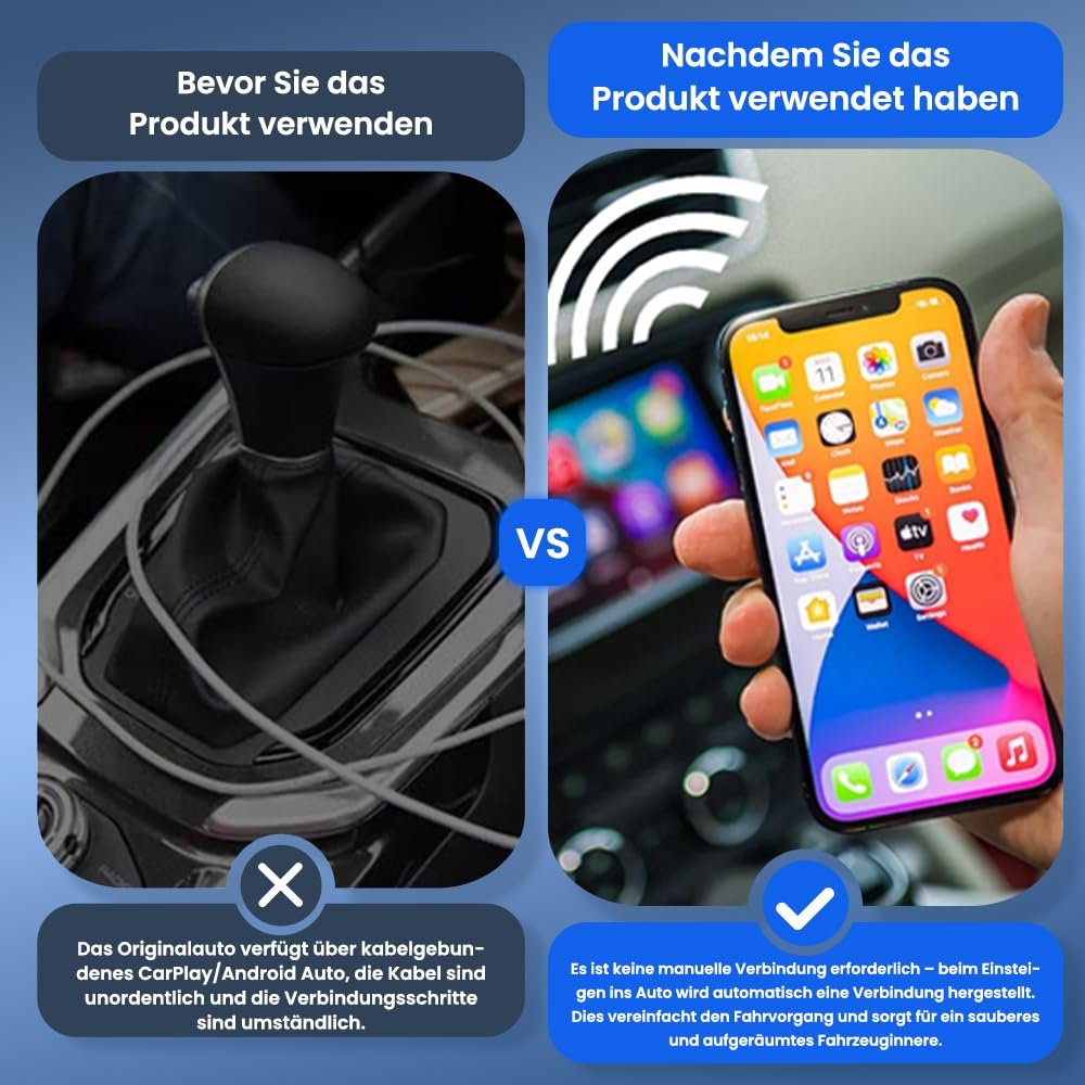 Адаптер Wireless CarPlay & Android Carlinkit 2025, беспроводное подключение, USB-A/Type-C, фото №3