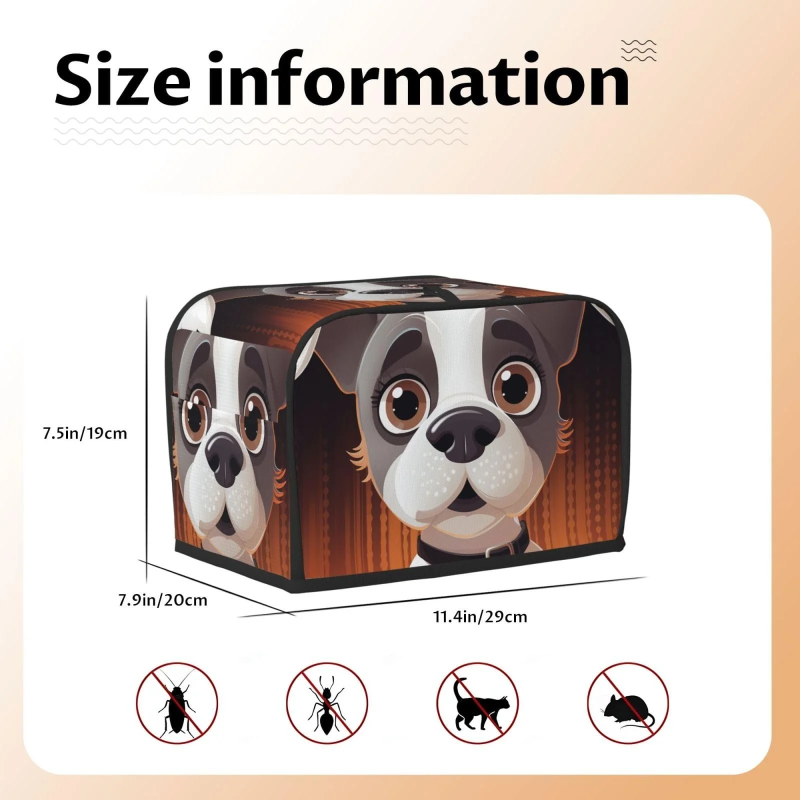 Чехол для тостера Dog для 2 ломтиков, фото №5 Чехол для тостера Dog для 2 ломтиков, фото №5