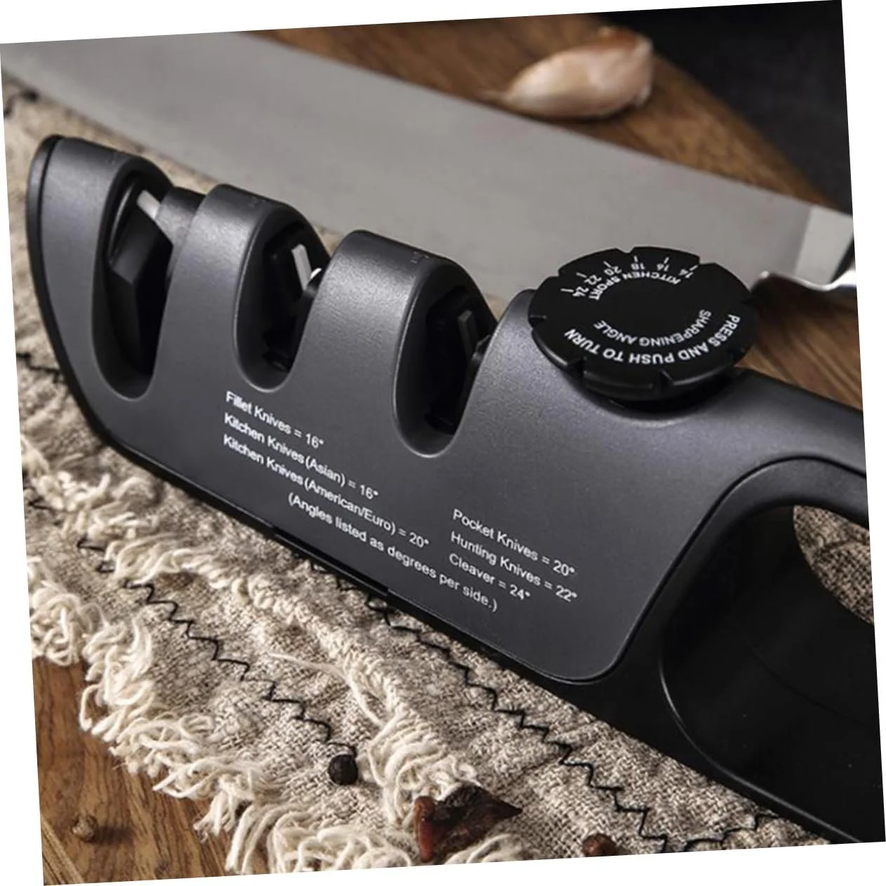 Ручная точилка для ножей OUNONA многофункциональная с регулируемым углом, фото №6