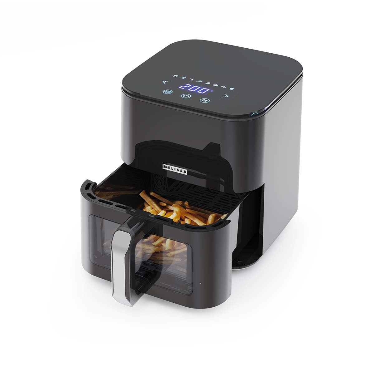 Мультипіч Melissa Digital Hot Air Fryer XL 5 л 8 програм Таймер 60 хв Сенсорний екран Оглядове вікно Чорна, фото №10 Мультипіч Melissa Digital Hot Air Fryer XL 5 л 8 програм Таймер 60 хв Сенсорний екран Оглядове вікно Чорна, фото №10