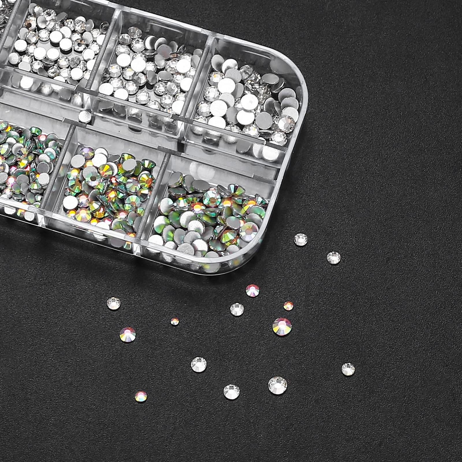 Стразы для ногтей Плоские Стразы Набор Страз для Ногтей Хрустальные Камни для Дизайна Ногтей Стразы с Пинцетом и Ручкой для Нанесения для DIY Маникюра, фото №4