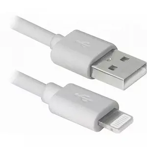 Дата кабель USB 2.0 AM to Lightning 1.0m white REAL-EL EL123500033 - Фото 1