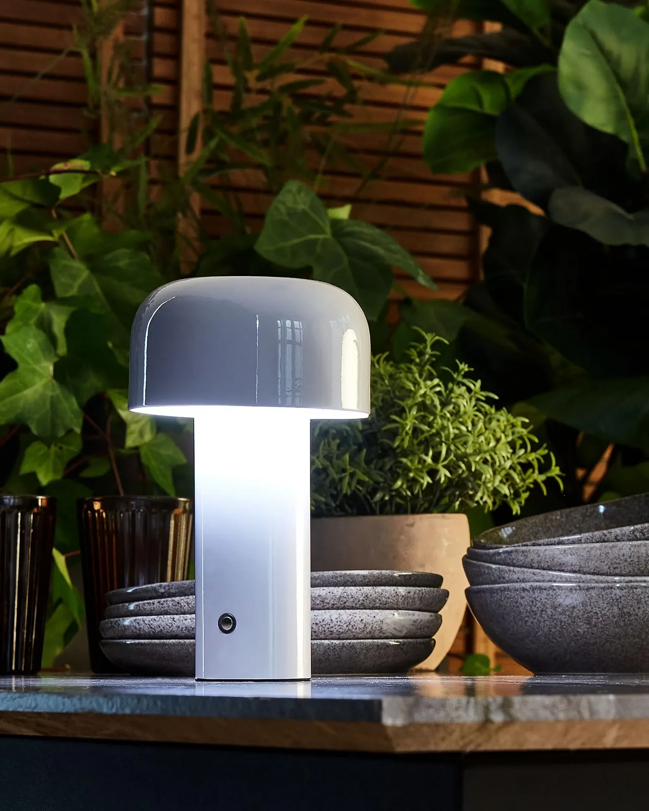 Настільна лампа Besos Метал Біла Акумуляторна Бездротова Сенсорна LED Вулична, фото №2