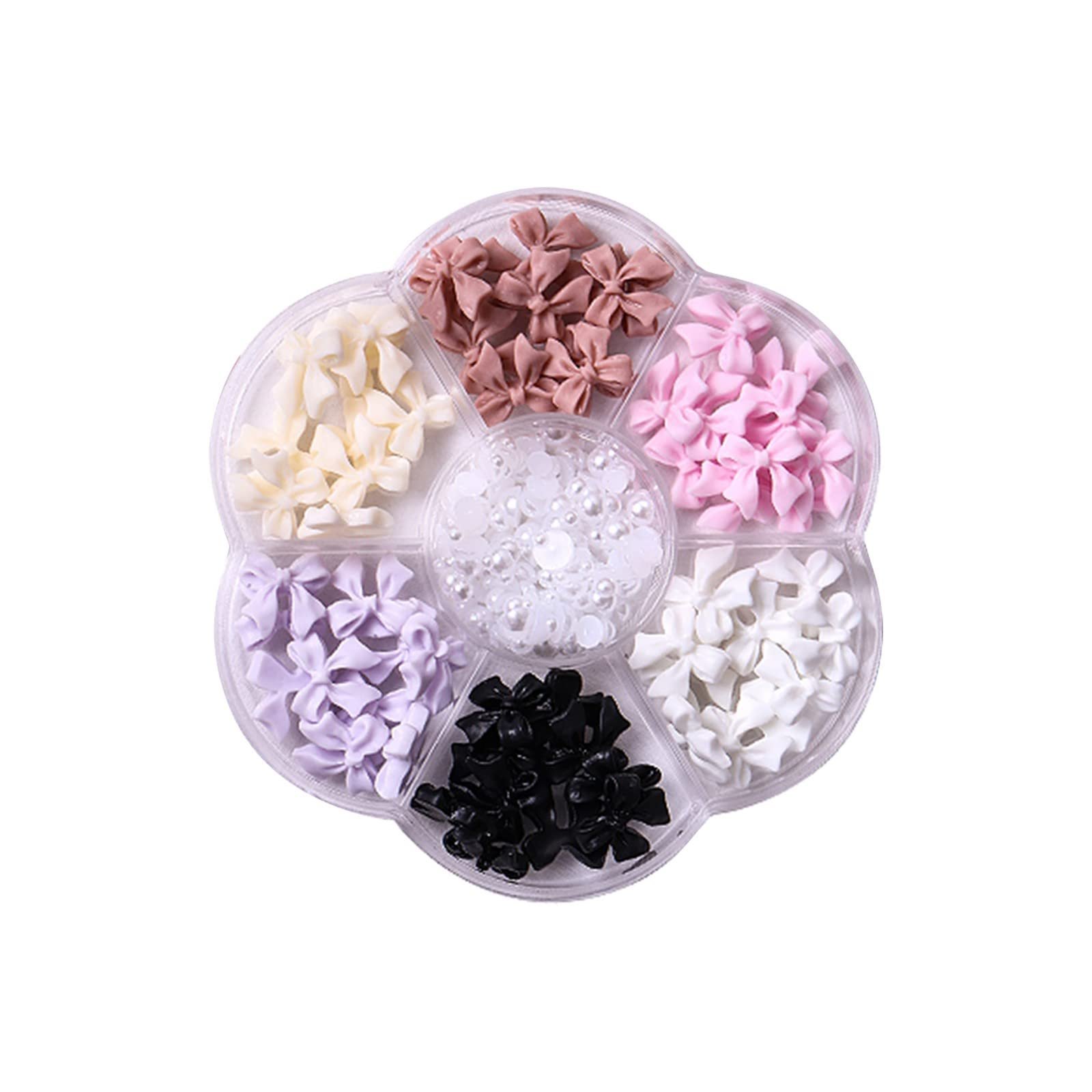 Украшение для ногтей Бантик Страз Кристалл, 3D Набор разноцветных подвесок для ногтей Бантик для дизайна ногтей DIY Декоративный пушер для ногтей (QGMH-010, One Size), фото №1