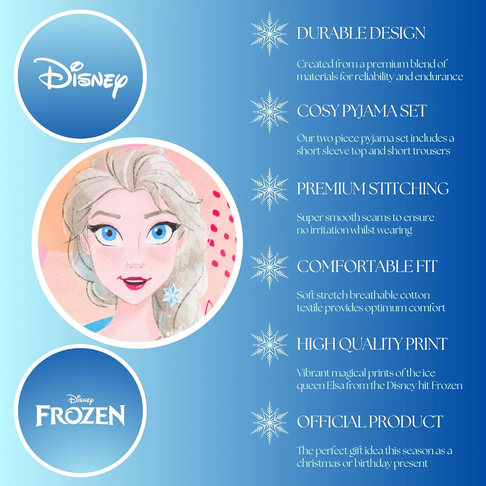 Піжама Disney Frozen для дівчат, комплект з 2 предметів, м'яка бавовняна піжама, фото №5 Піжама Disney Frozen для дівчат, комплект з 2 предметів, м'яка бавовняна піжама, фото №5