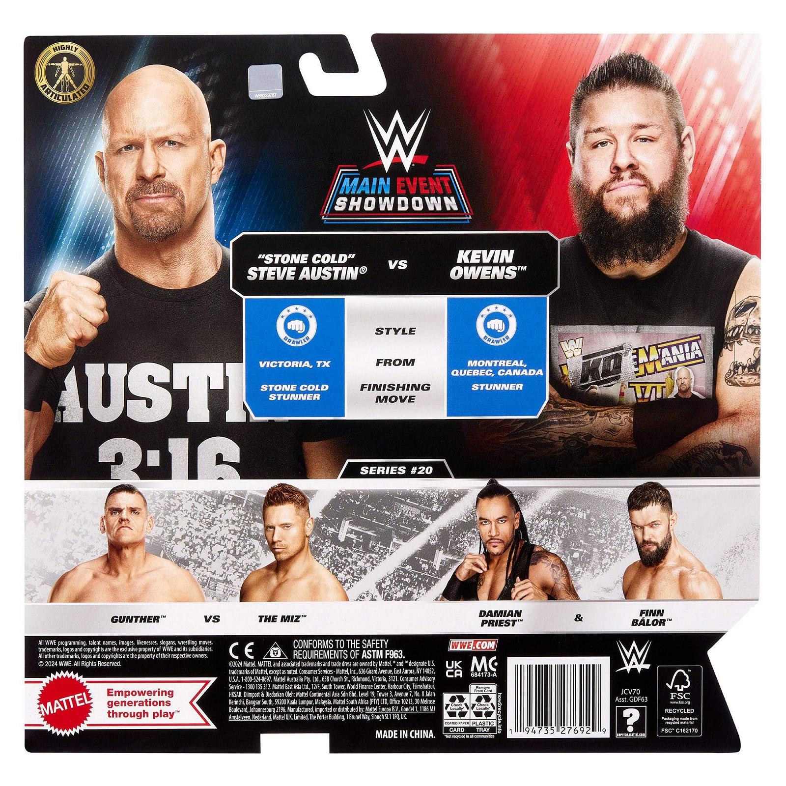 Набор фигурок Mattel WWE Series #20 Stone Cold Steve Austin против Kevin Owens, фото №6