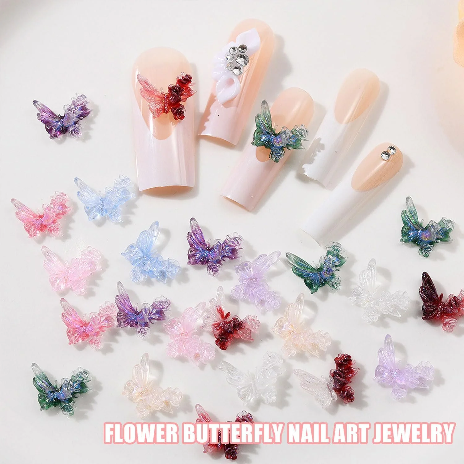 3D Підвіски у вигляді метеликів, 100 шт., фото №4