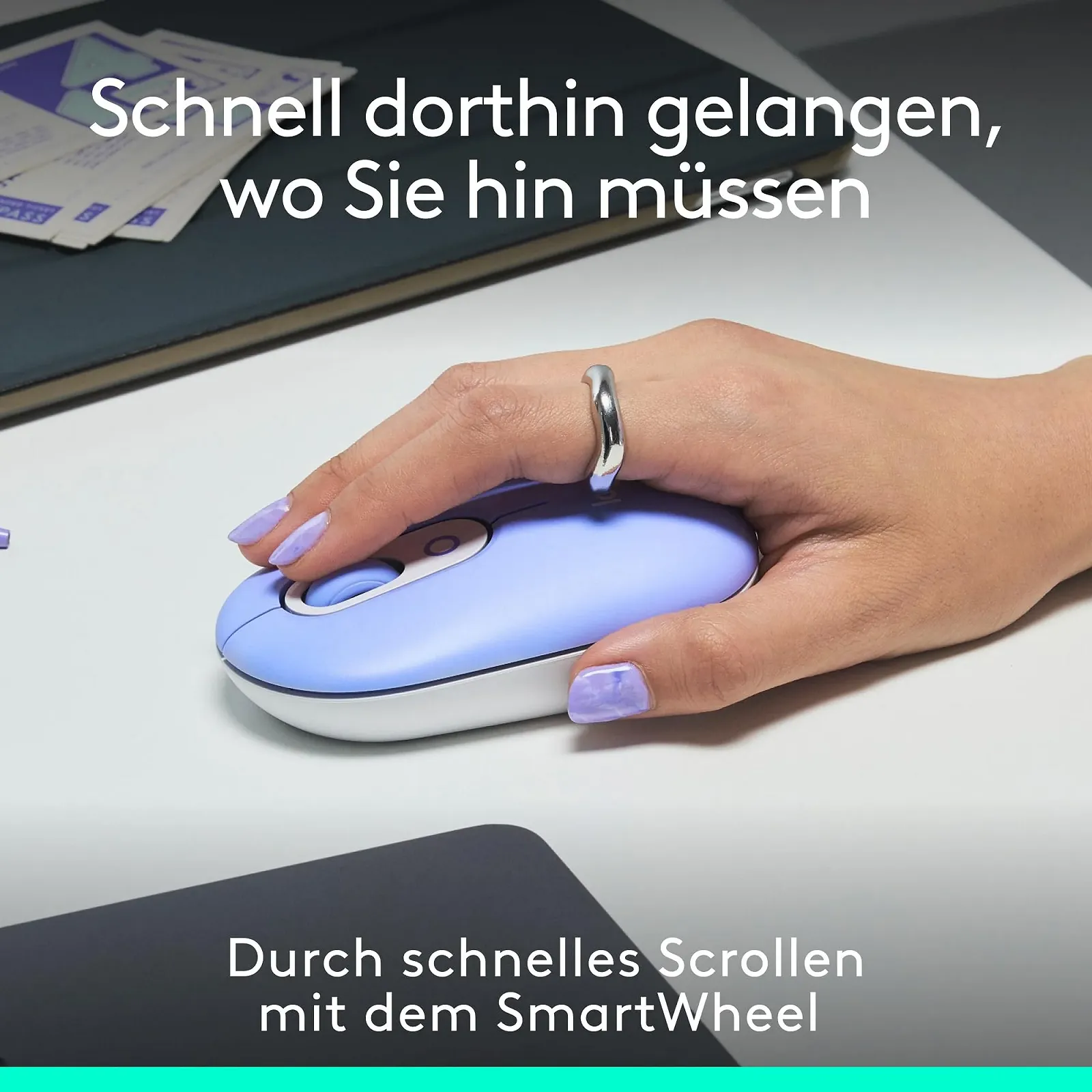 Мышь Logitech POP Беспроводная Bluetooth Фиолетовый, фото №3