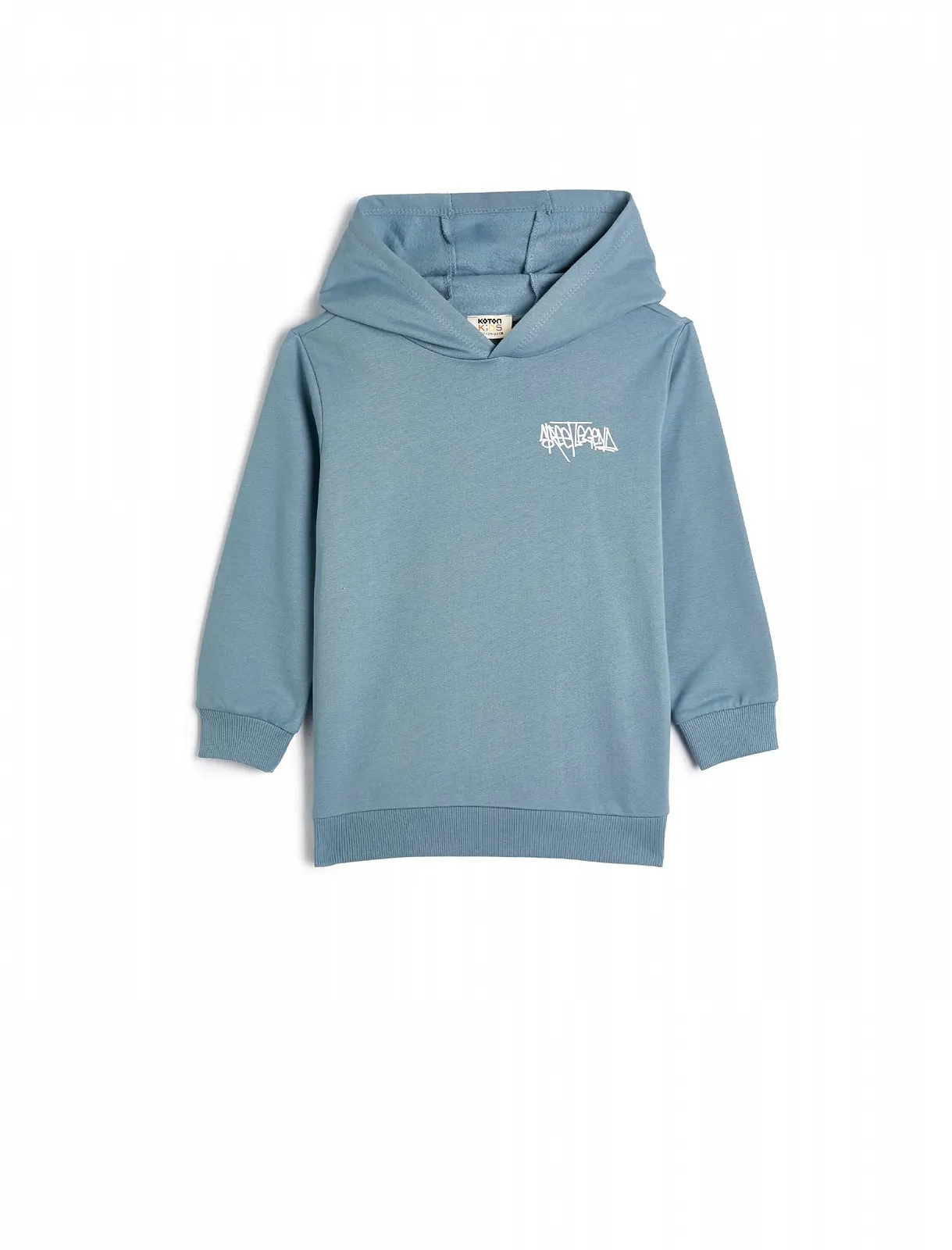 Худі Koton для хлопчиків, з довгими рукавами, з графіті, м'яка внутрішня частина, бавовняна толстовка, фото №1