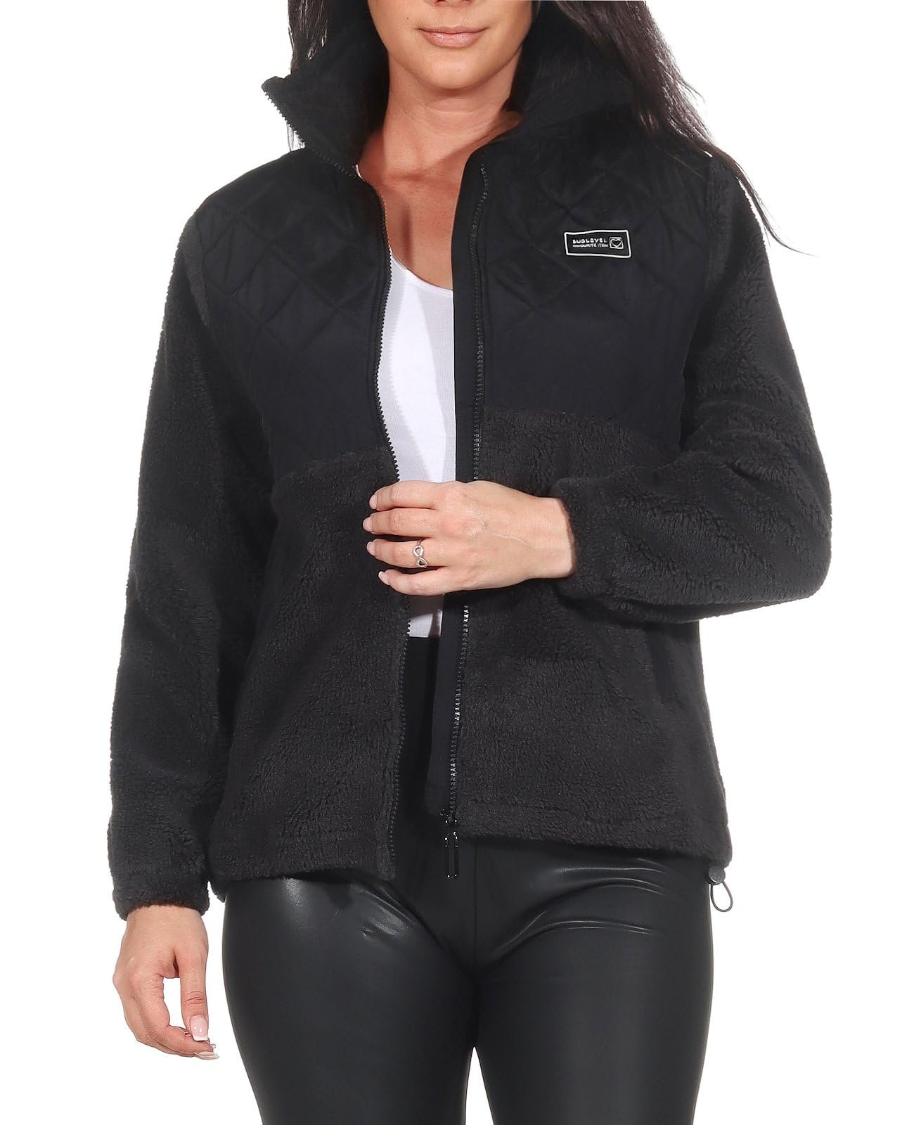 Куртка Teddy Fleece Sublevel LSL-484 Плюшева куртка з стьобаною обробкою та коміром, фото №1