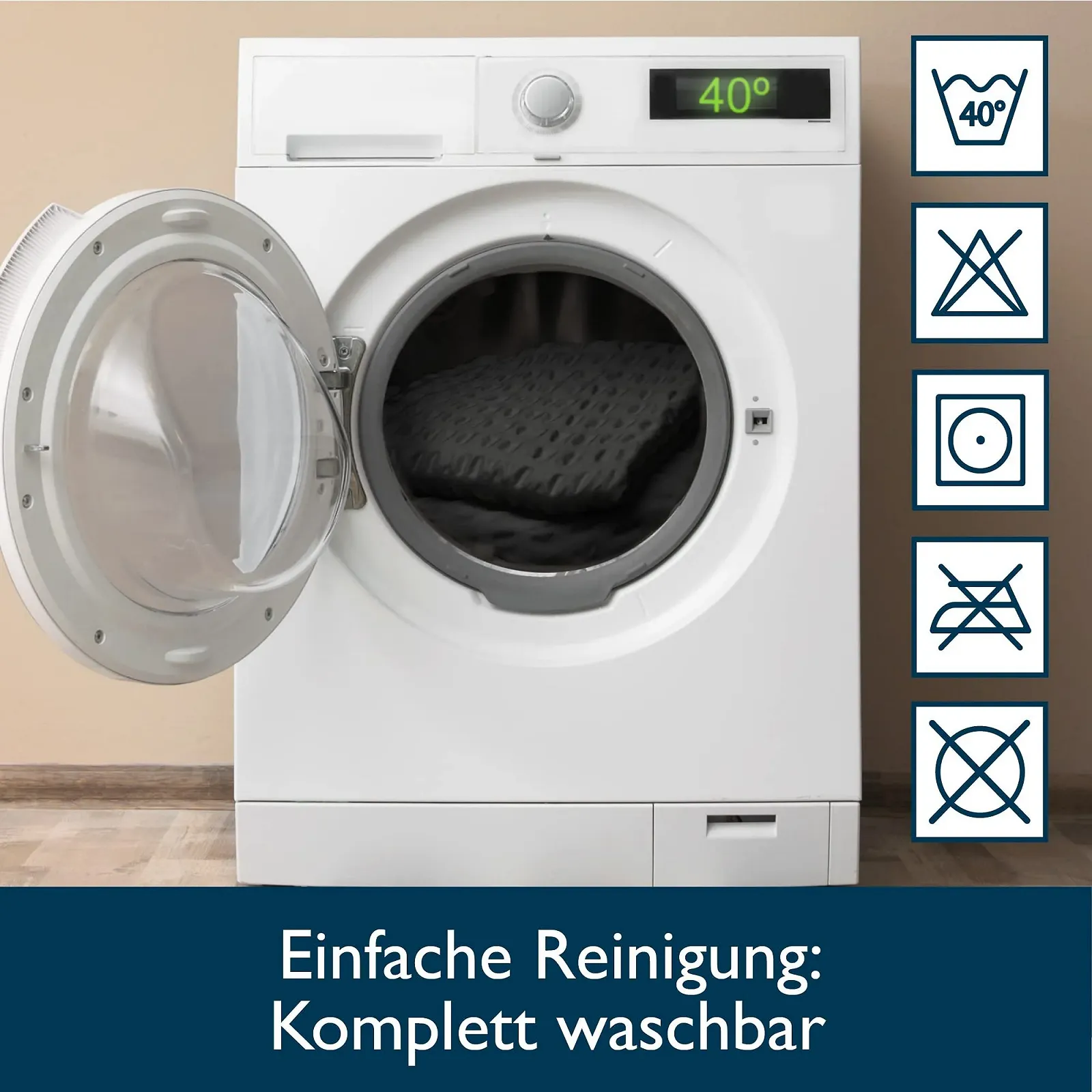 Комплект постільної білизни Beautissu Meline Seersucker 2 предмети 135 x 200 см мікрофібра чорний, фото №8