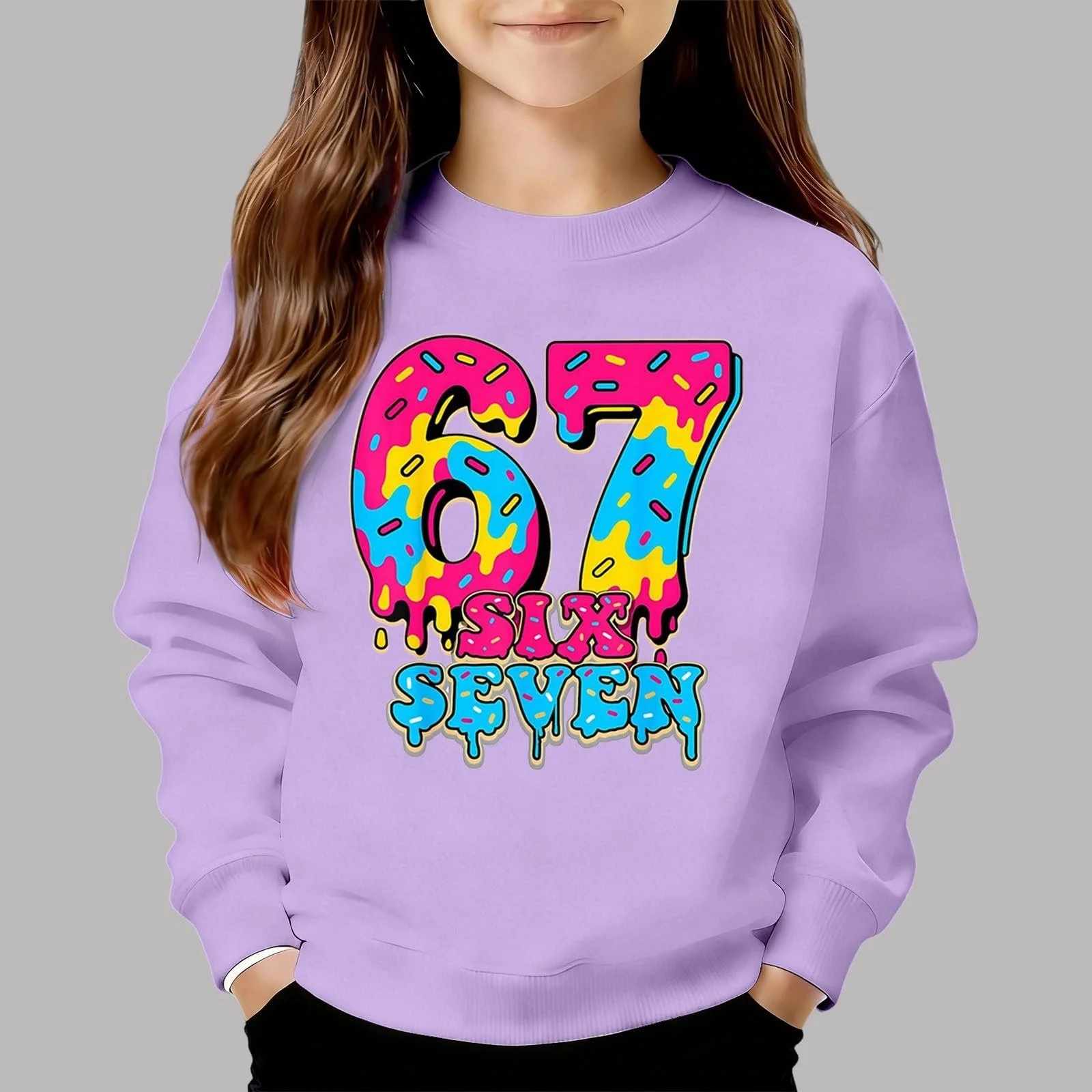 Дитячий Світшот для Дівчинки з круглим вирізом, фото №3