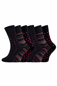 Носки ARG 6 пар Non Elastic Diabetic для женщин Легкий захват Свободные мягкие хлопковые носки для отекших ног Размер 4-8 - Фото 1