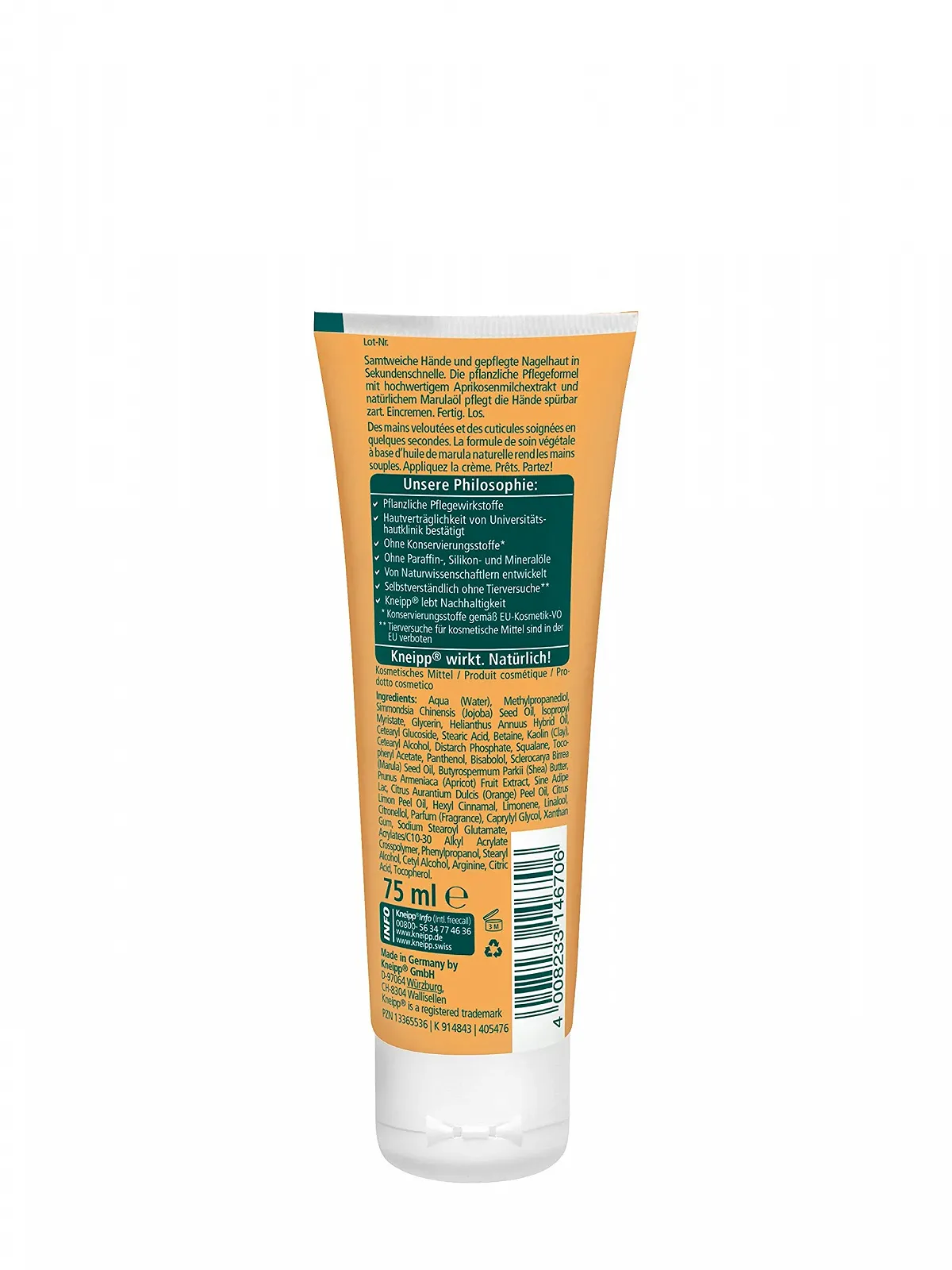 Крем для рук Kneipp Second Hand Cream + Nail Care, набір з 4 (4 x 75 мл), фото №2