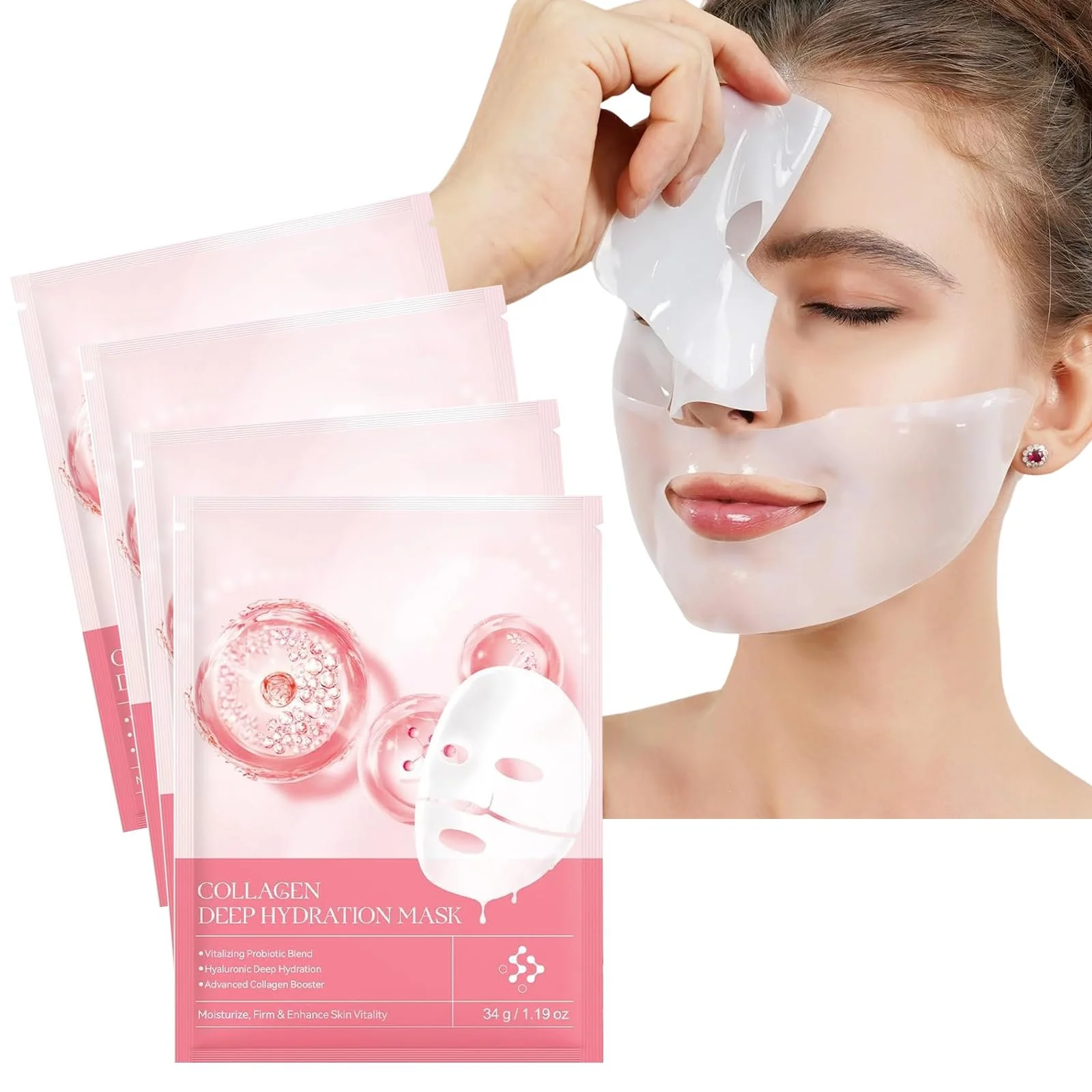 Маска Коллагеновая, Органический Коллаген Real Deep Mask, Корейская Маска для Лица, фото №1