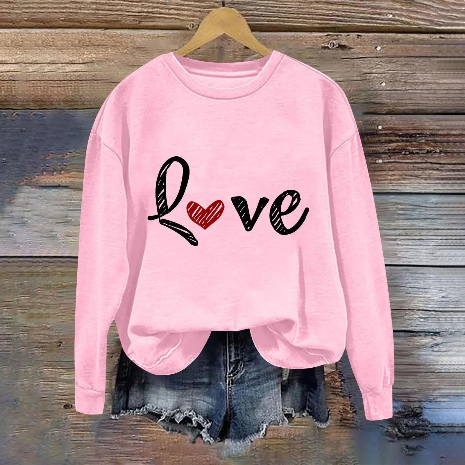 Женский свитшот Gwnauz с принтом букв, джемпер, уличная одежда на Рождество, День Святого Валентина, с длинными рукавами, с круглым вырезом, большого размера, повседневный пуловер, подарок, фото №4 Женский свитшот Gwnauz с принтом букв, джемпер, уличная одежда на Рождество, День Святого Валентина, с длинными рукавами, с круглым вырезом, большого размера, повседневный пуловер, подарок, фото №4