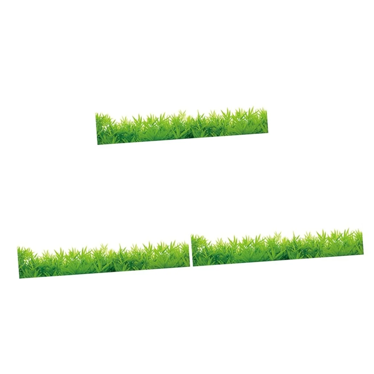 Настінна наклейка Tofficu Green Grass набір 3 шт. самоклейна знімна, фото №1