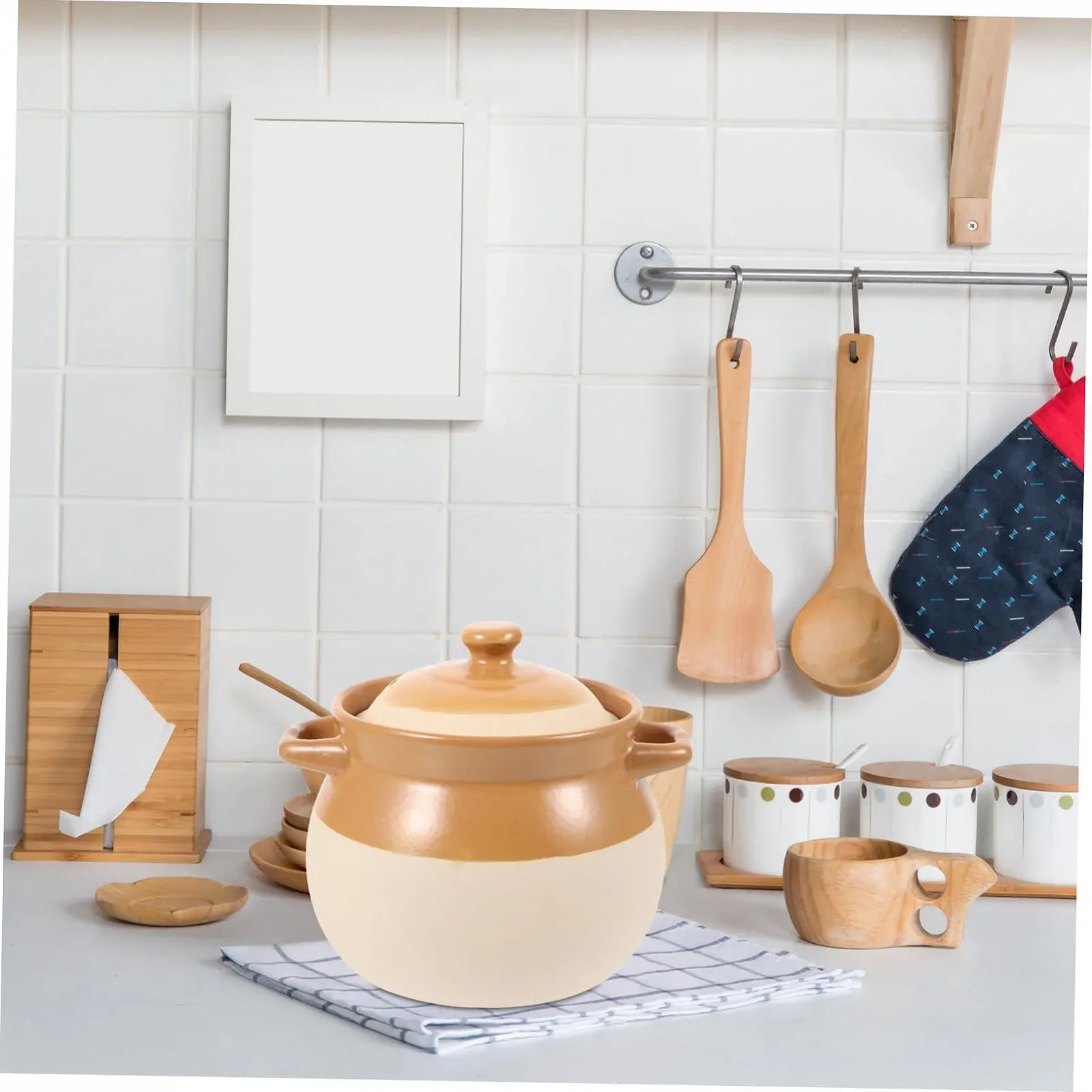 Кастрюля Toyvian Vintage керамическая термостойкая для тушения и рагу, фото №3