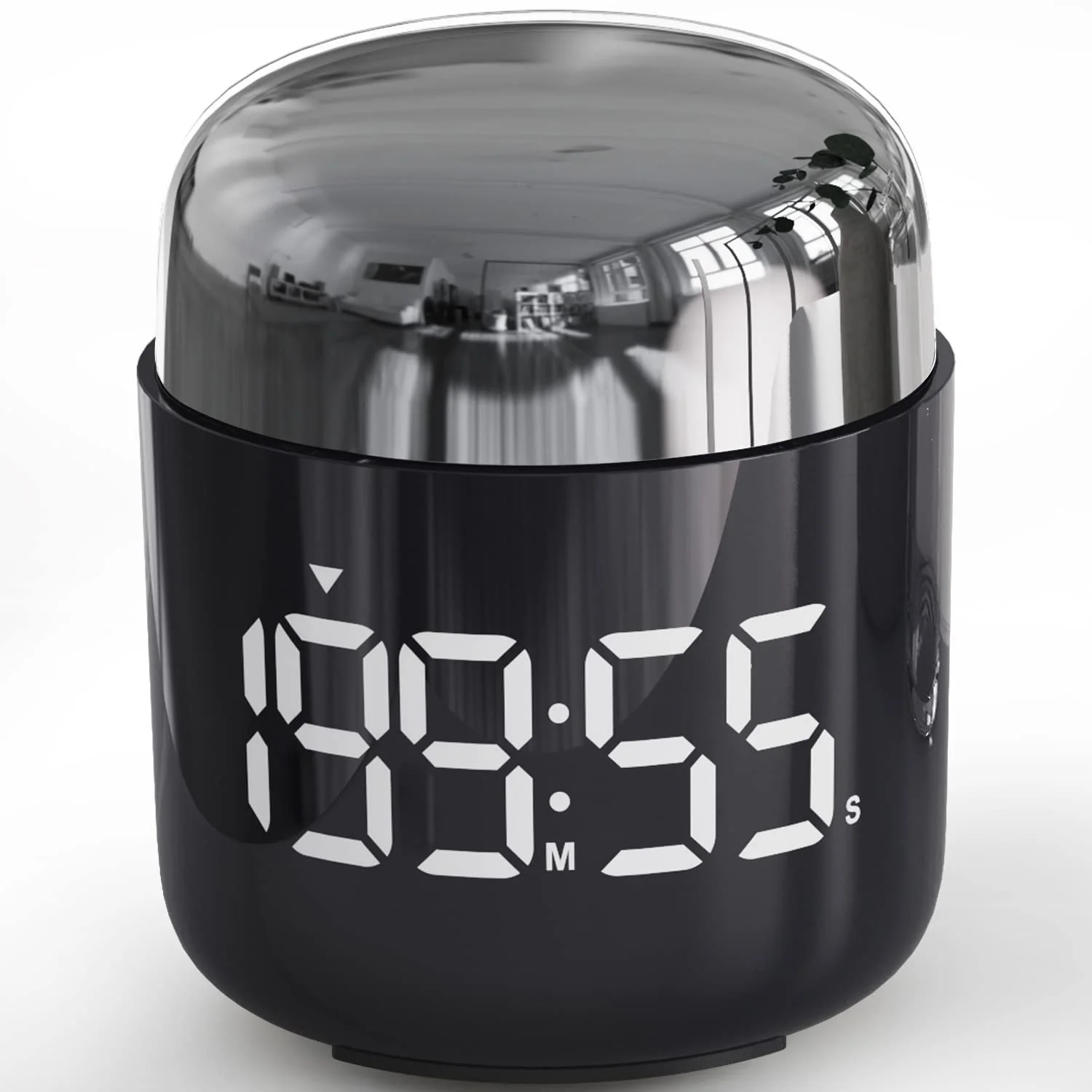 Цифровой кухонный таймер MeesMeek с большим LED дисплеем Black Silver, фото №1 Цифровой кухонный таймер MeesMeek с большим LED дисплеем Black Silver, фото №1