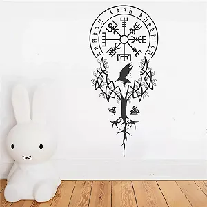 Наклейка на стіну Viking Tree вінілова знімна 51 x 108 см synthetic.ua - Фото 1