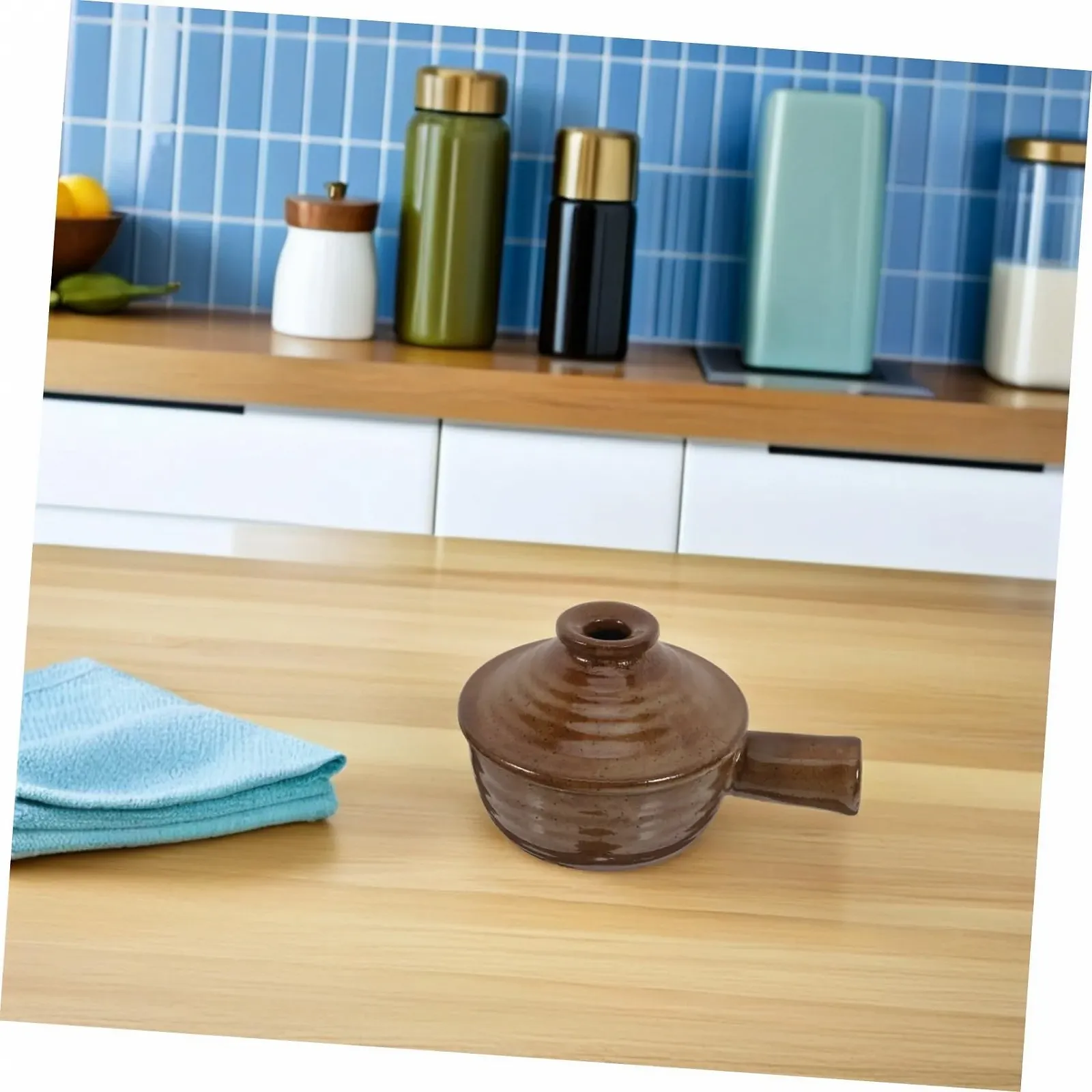 Набір ковшів для тушкування VALICLUD 2 шт. керамічні з кришкою та ручками для мікрохвильової печі, фото №6