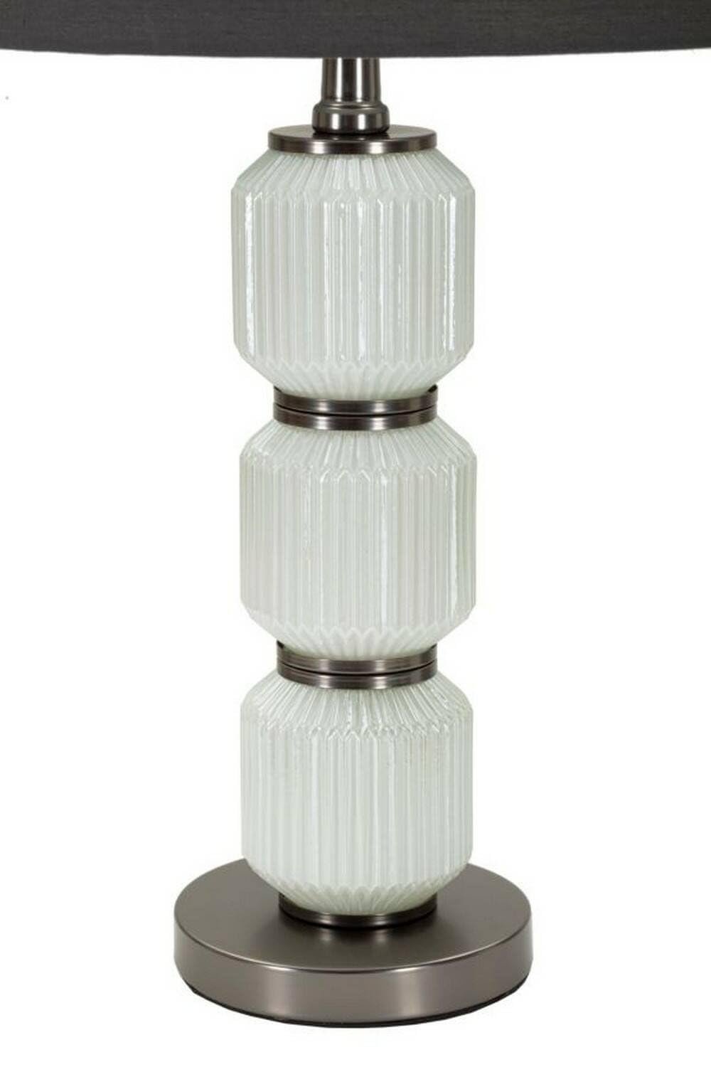 Настільна лампа Dmora Bunajska 33 x 33 x 57 см біла та сіра, фото №5