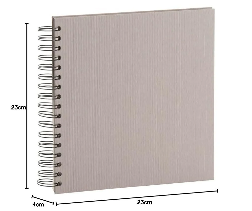 Фотоальбом Rössler S.O.H.O. Wire-O 230 x 230 мм, 60 страниц цвета слоновой кости, серо-коричневый, фото №2 Фотоальбом Rössler S.O.H.O. Wire-O 230 x 230 мм, 60 страниц цвета слоновой кости, серо-коричневый, фото №2
