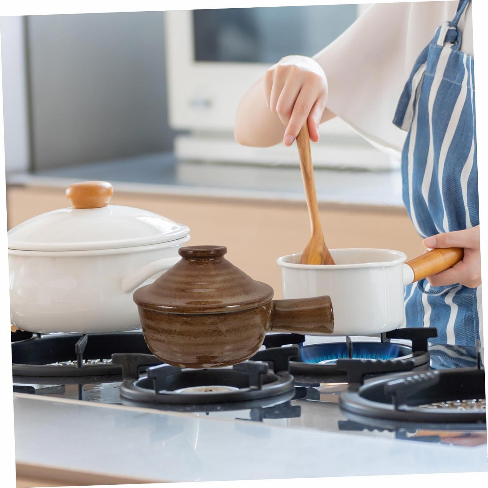 Горшок Mobestech для микроволновой печи с ручкой антипригарный с крышкой, фото №4