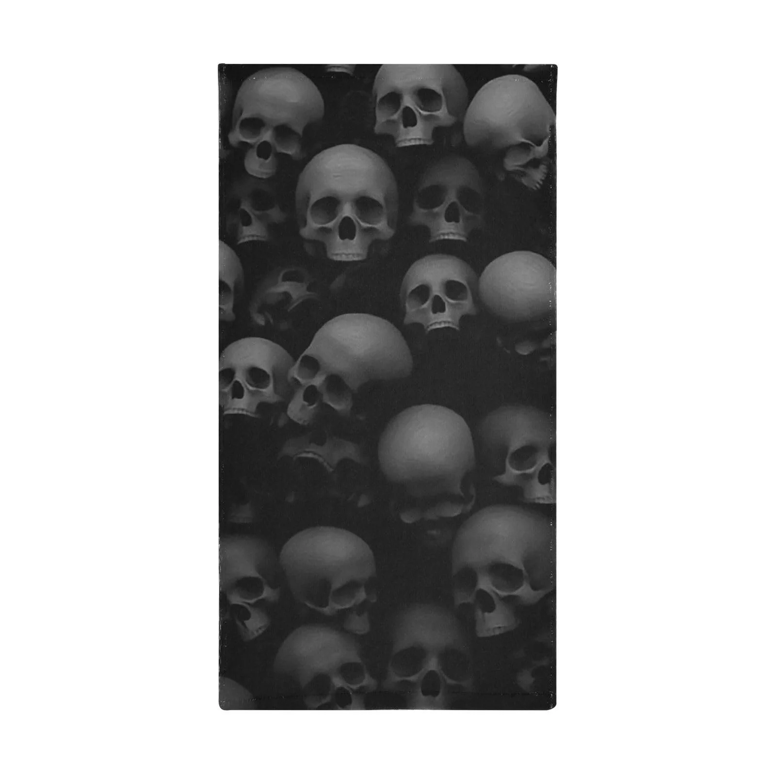 Набір рушників Skull Pattern 2 шт. мікрофібра чорно-сірий, фото №6