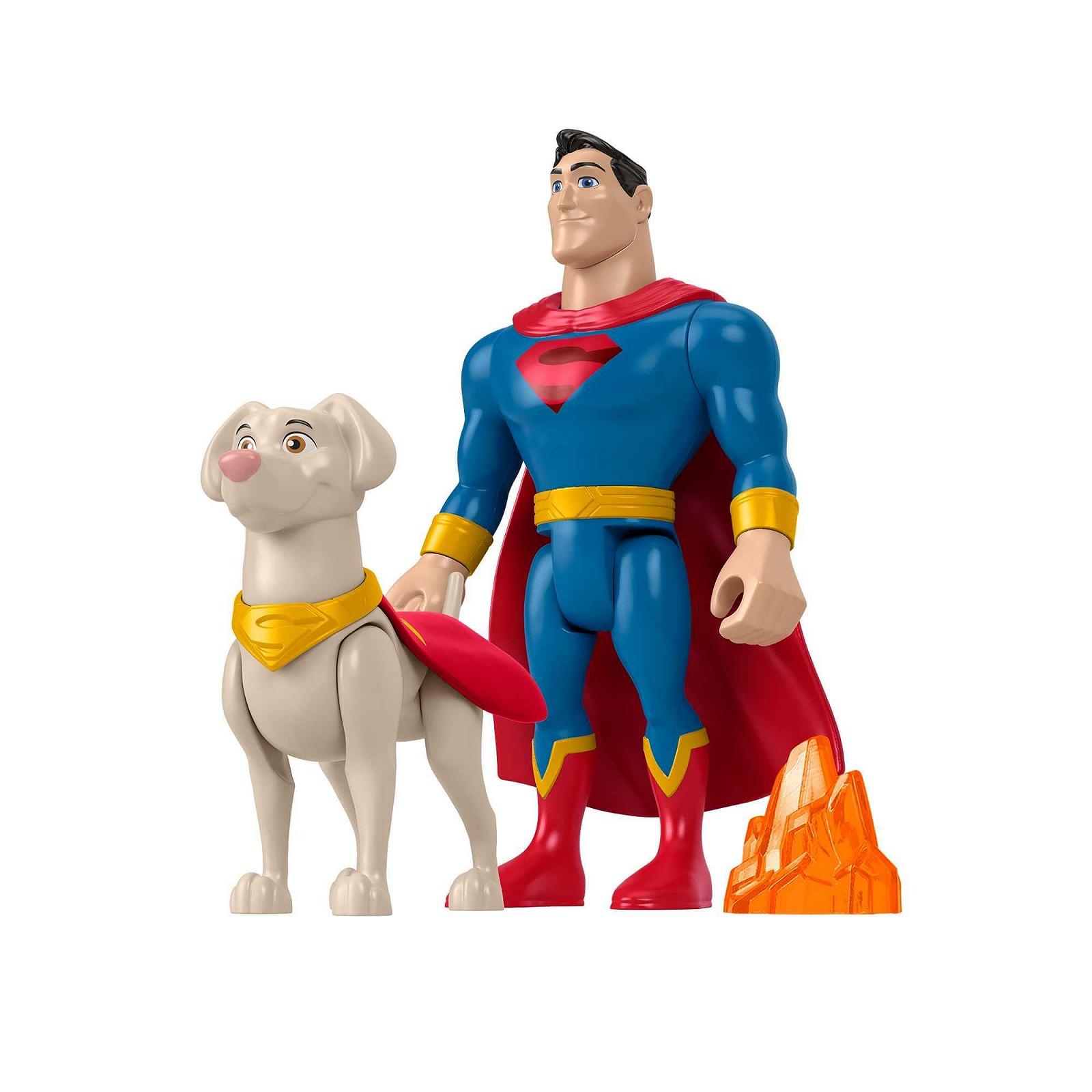Игровой набор Fisher-Price DC Super Pets Супермен и Крипто, 2 подвижные фигурки и аксессуары, фото №1