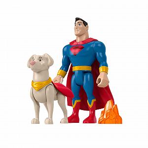 Игровой набор Fisher-Price DC Super Pets Супермен и Крипто, 2 подвижные фигурки и аксессуары - Фото 1