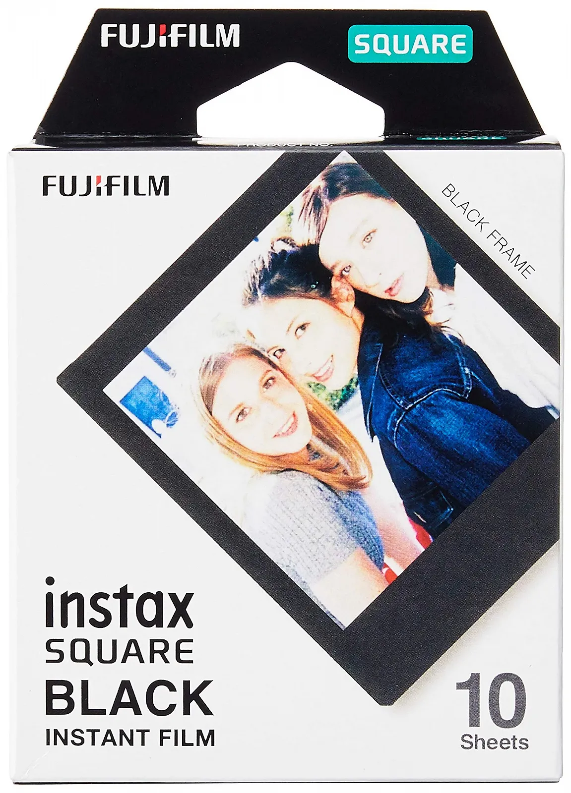 Фотокамера мгновенной печати instax Square SQ1 Chalk White и фотопленка Square Film Black Frame (1 x 10 снимков), фото №4