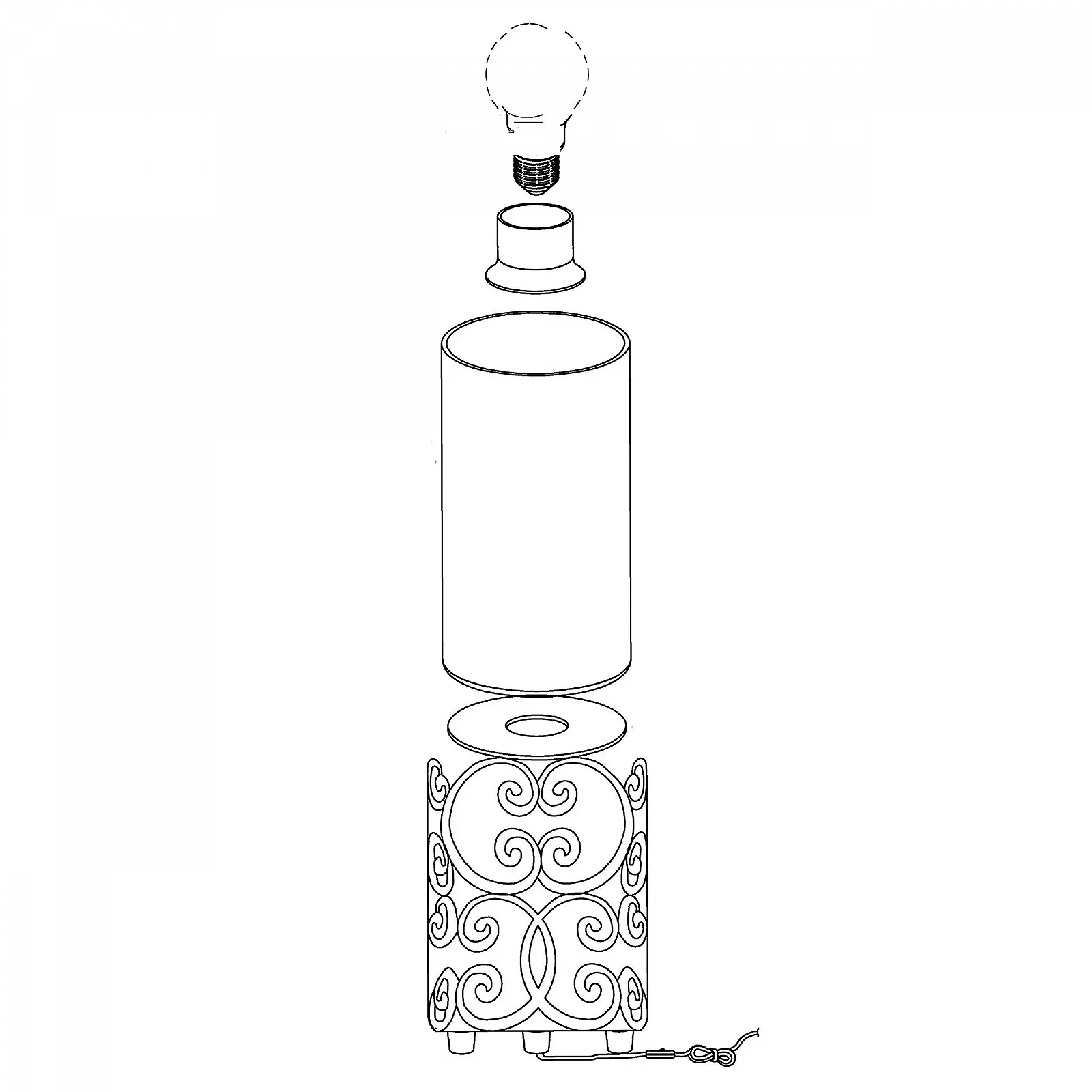 Настільна лампа Eglo Cardigan E27 1X60 Вт сталева патинована коричнева IP20 220-240 В, фото №5