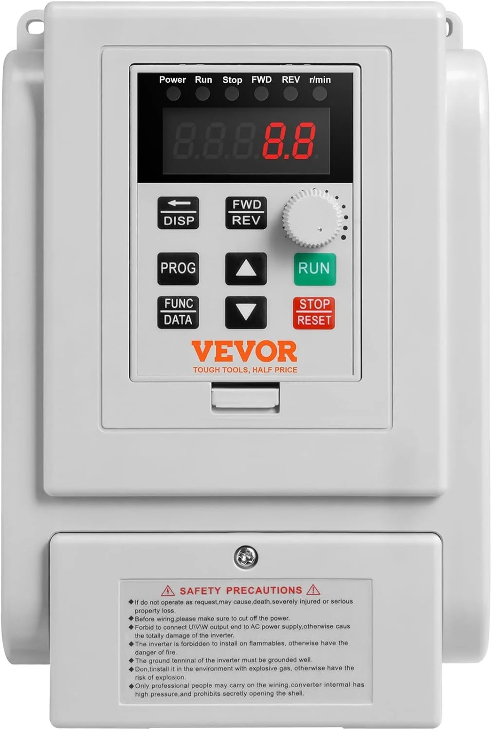 Частотный преобразователь VEVOR AT1-2200X / 2.2 кВт / 10 А / 0-400 Гц / Серый, фото №2 Частотный преобразователь VEVOR AT1-2200X / 2.2 кВт / 10 А / 0-400 Гц / Серый, фото №2