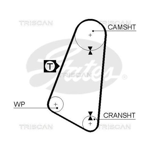 Ремінь ГРМ TRISCAN 8645 5015 для AUDI VW DANA, фото №2