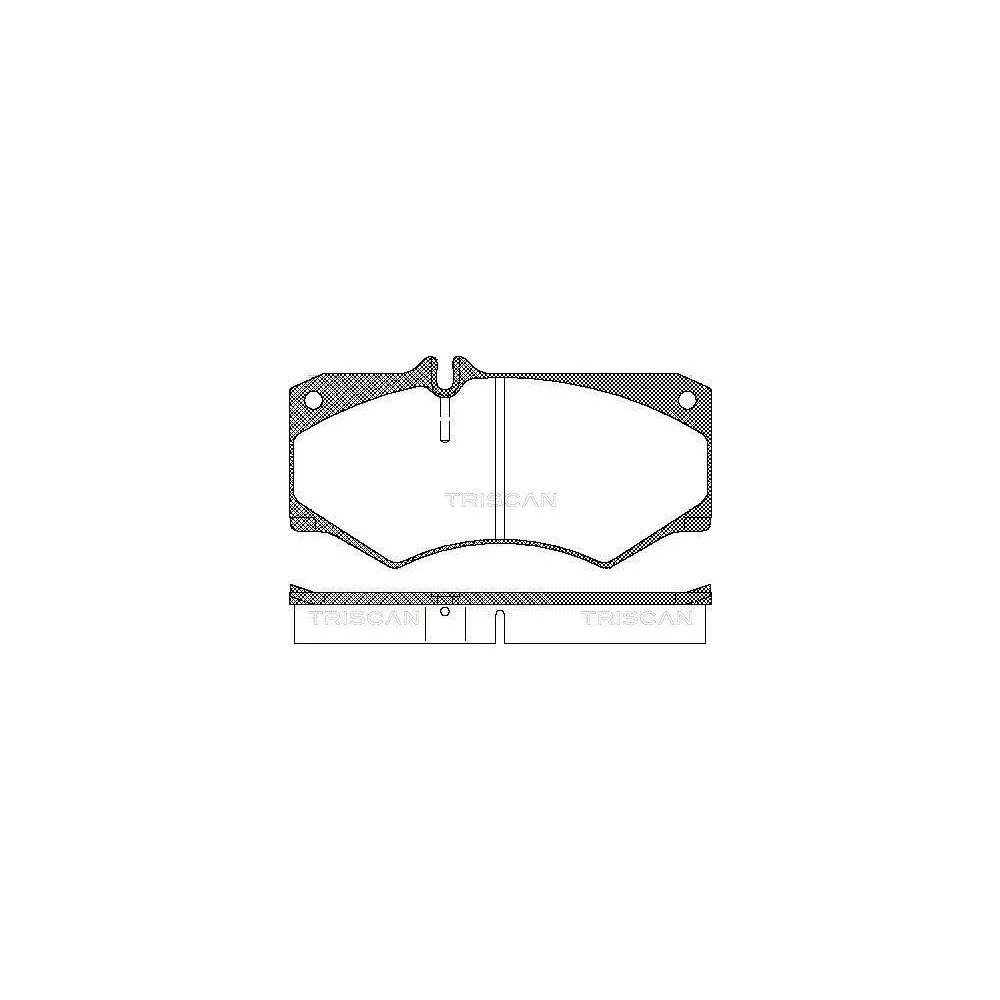 Комплект тормозных колодок, дисковый тормоз TRISCAN 8110 23774 для MERCEDES-BENZ VW, фото №1
