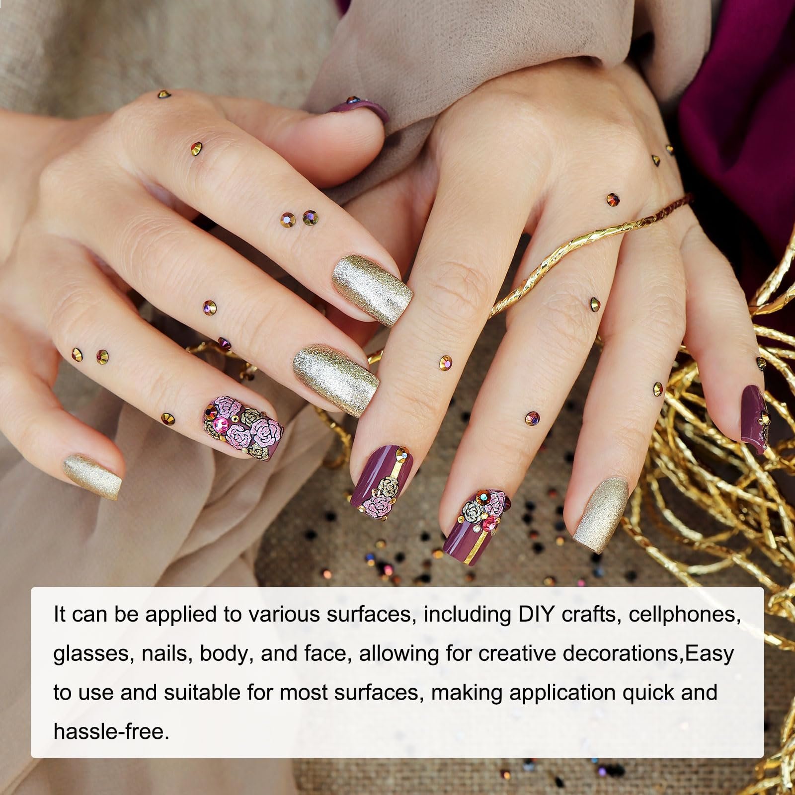 Стразы sourcing map 3/4/5/6 мм, разноцветные, 1792 шт, 4 листа, фото №4