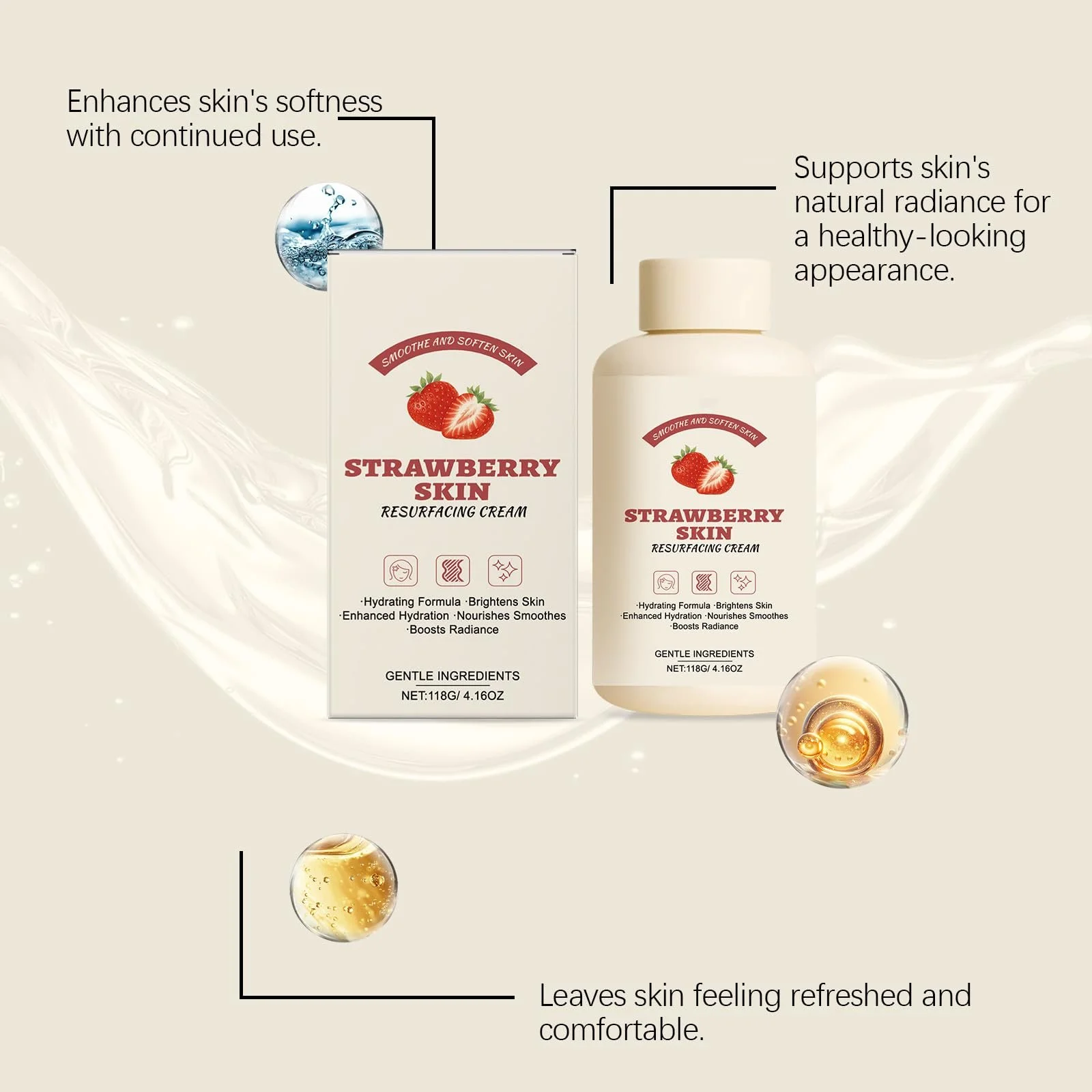 Лосьйон для тіла, що підтягує шкіру Strawberry Body Butter Butter Formula, Відновлює та підтягує, Зволожує шкіру, фото №3 Лосьйон для тіла, що підтягує шкіру Strawberry Body Butter Butter Formula, Відновлює та підтягує, Зволожує шкіру, фото №3