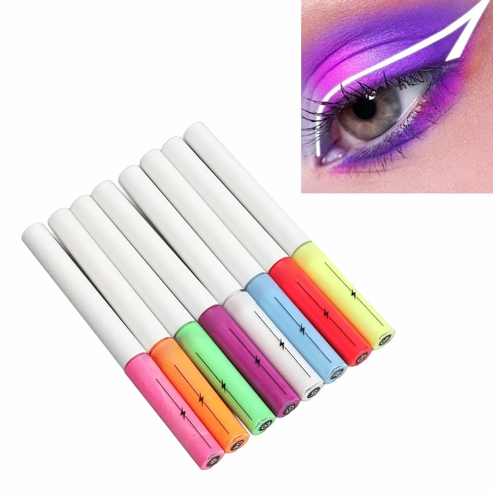 Жидкая Подводка Neon Комплект пигментированных флуоресцентных цветов, фото №4