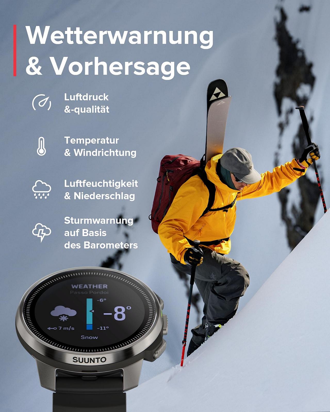 Смарт-годинник SUUNTO Ocean і спортивний годинник, AMOLED-екран, водонепроникність 100 м, двочастотний GPS, автономна карта, 95+ видів спорту, відстеження ЧСС і якості сну, 40 годин автономної роботи в режимі дайвінгу, фото №9